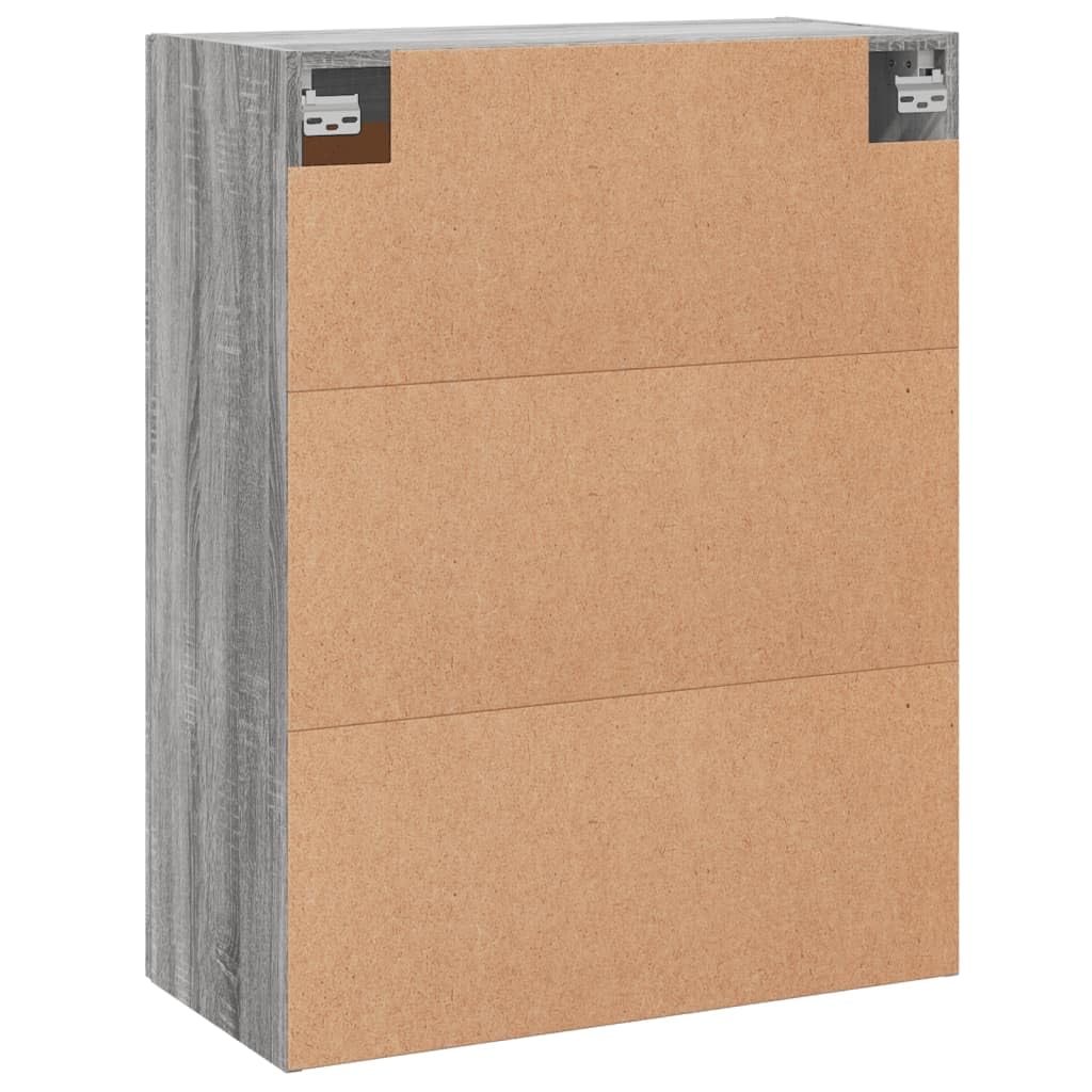 vidaXL Mobile a Parete Grigio Sonoma 69,5x34x90 cm Legno Multistrato, armadietto a Muro, portaoggetti pensile, pensile, pensile a Muro, Mobile pensile