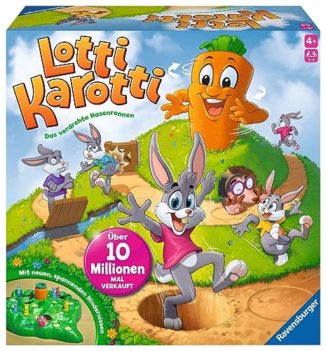 Ravensburger Children's Games 22343 Lotti Karotti Racing Game for 2 to 4 Players, Children's Game from 4 Years - Birthday Gifts