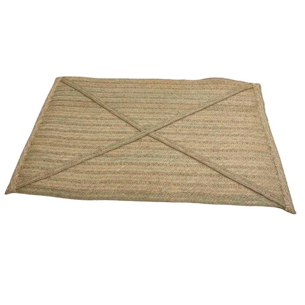 Persiana de Esparto Hecha a Mano, Natural, Sin Enganches ni Cuerdas, 200 cm de Largo x 120 cm de Ancho