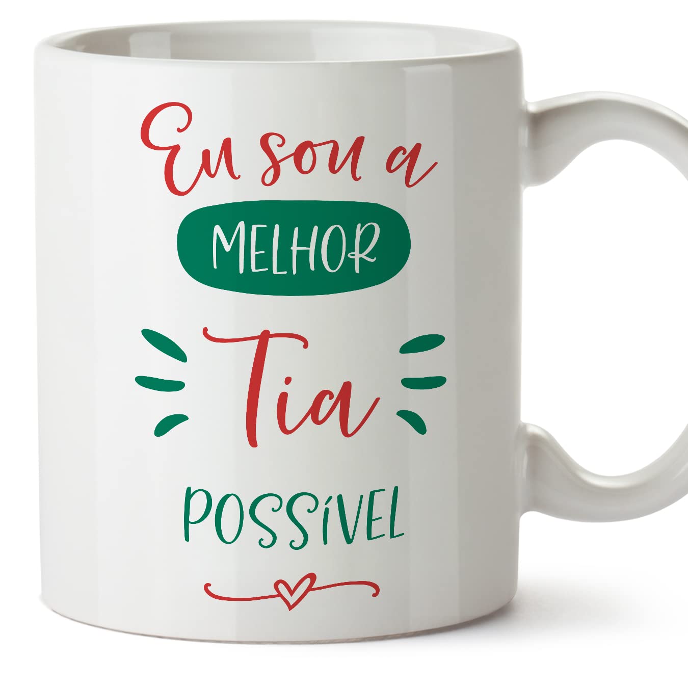 MUGFFINS Aunt Mug - in Portuguese - EU SOU A MELHOR Familia - Funny Gift - Ceramic 11oz Mug