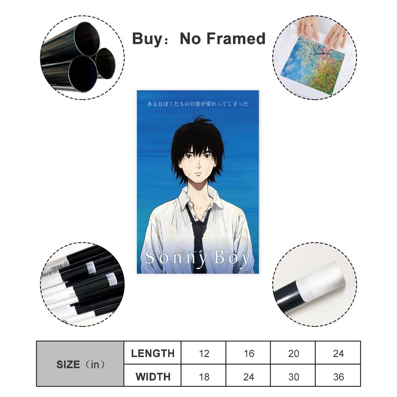Amazon.com: NMBCH Sonny Boy Anime Canvas Poster Bedroom Decor