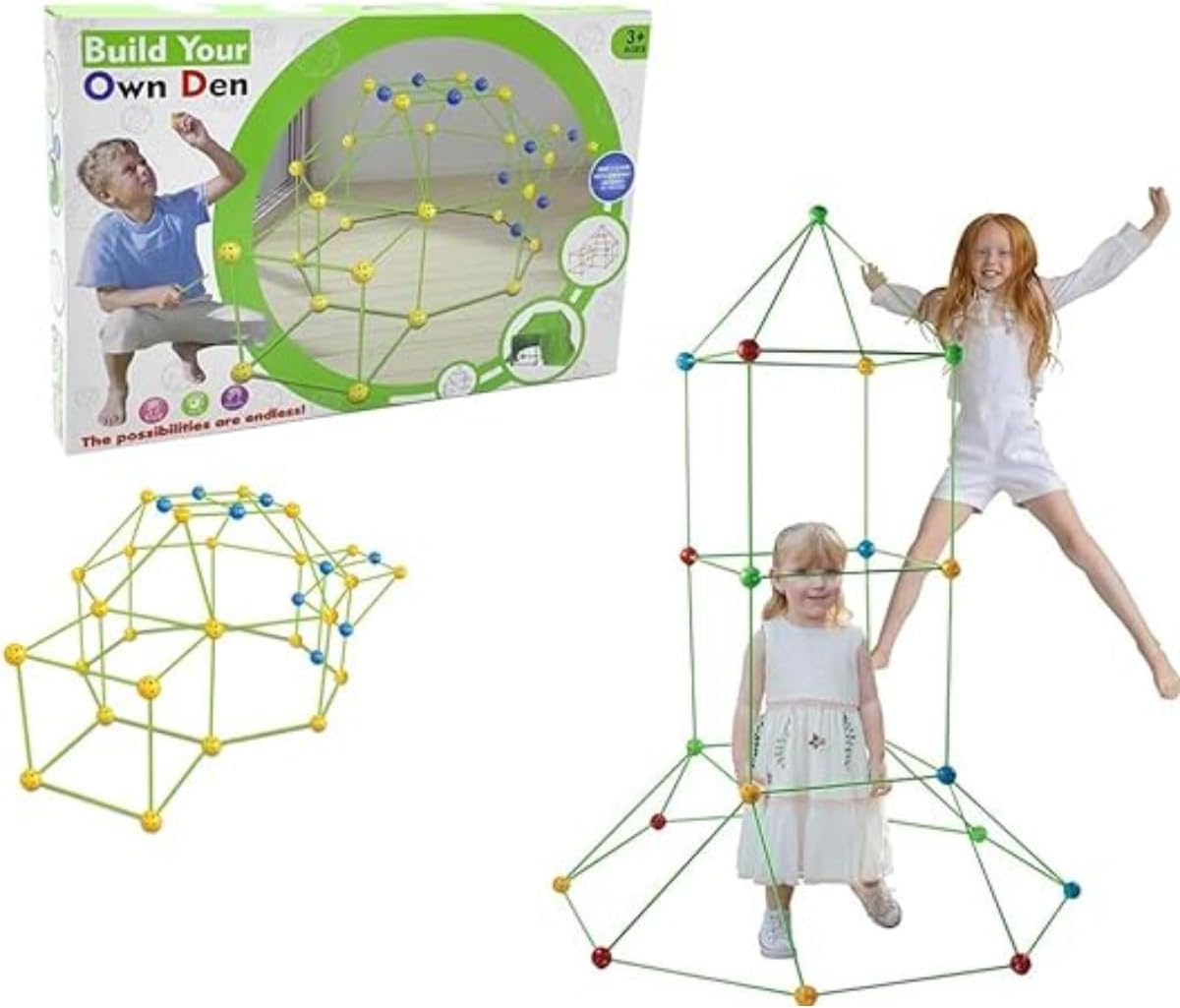 Sponsored Ad – Den & Fort Building Kit for Kids,Ultimate DIY Indoor/Outdoor Play Tent, Creative Educational Construction Toy for Boys & Girls, Perfect Birthday & Christmas Gift, Stimulates Imagination,Teamwork