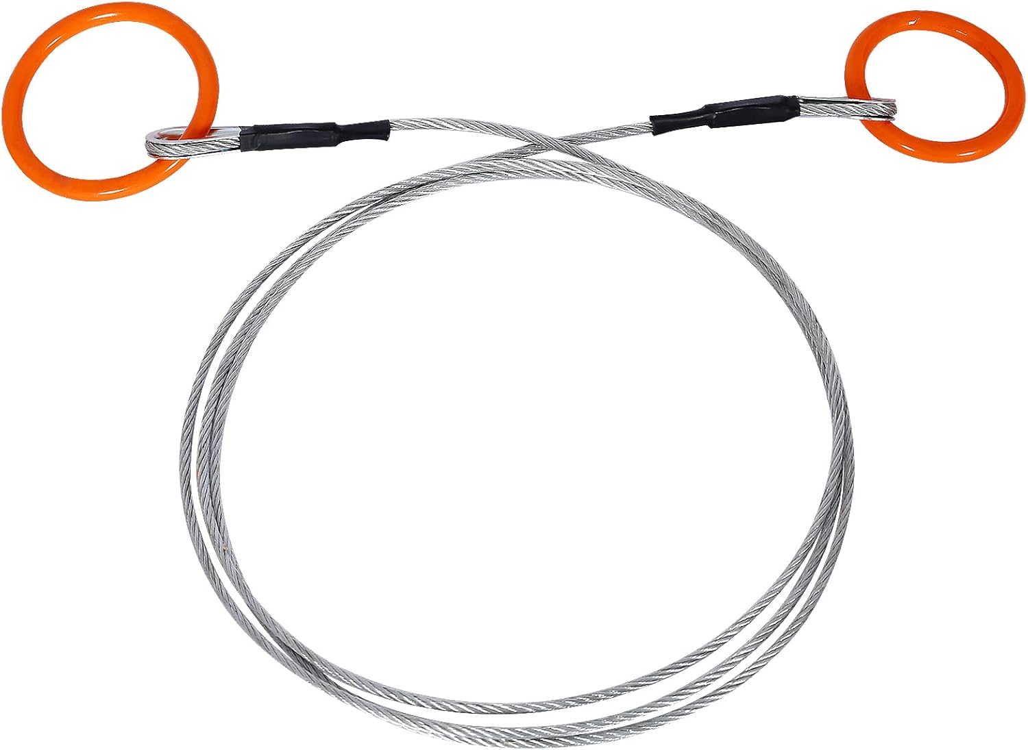 Donext 10FT Log Choker Cable with Tow Rings, Pulls Up to 2400lbs, with Tow Rings ATV Tractor, Orange