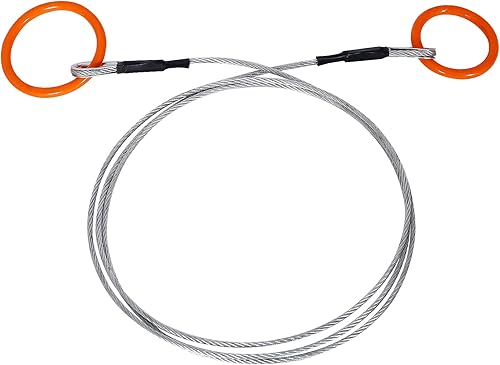 Miniatura 3 de Cable de cabrestante de acero, 10 pies de largo, cuerda de alambre con gancho, resistencia a la rotura de 2400 libras, cable de remolque resistente,