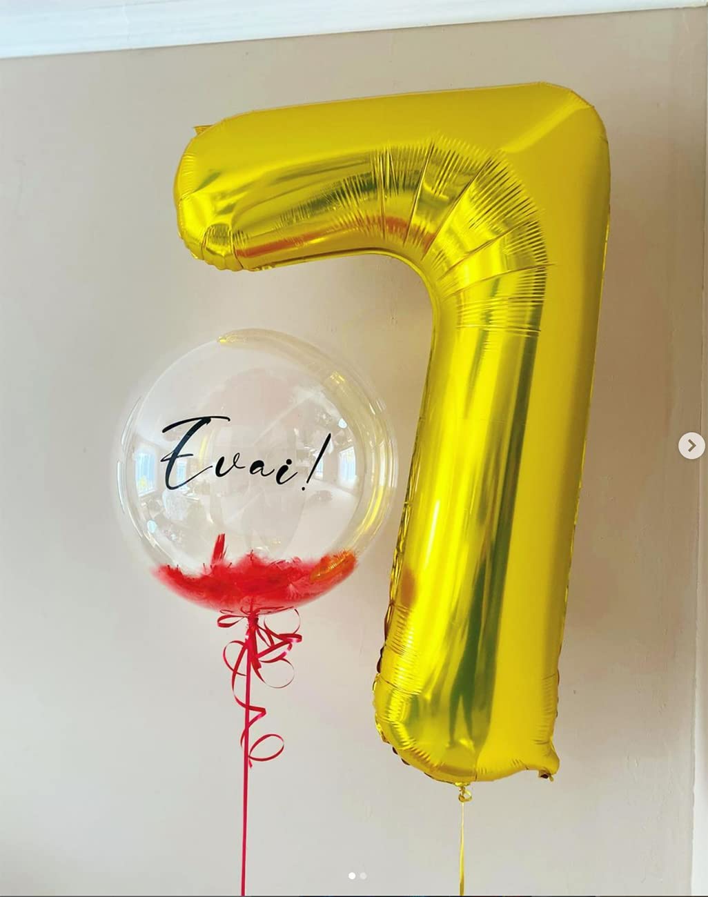 Palloncino con 7 numeri blu, 101,6 cm, in Mylar, per 7 anni