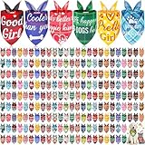 Locmeo 200 Pcs Plaid Dog Bandanas Bulk with Cute Sayings Dog Scarf Bibs Puppy Bandana Adjustable Washable Kerchief Pet Costume Grooming Supplies for Small to Large Girl Boy Cats Dogs (Classic Style)