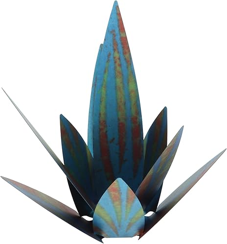 Miniatura 3 de Fydun Paquete de 9 esculturas rústicas de agave impermeables para bricolaje, planta de agave metálica para jardín, patio, césped, patio, decoración,
