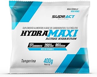 Isotônico em pó Hydramaxi Sudract - Rende até 10 litros - Energy Drink - Pré e durante os treinos (Tangerina)