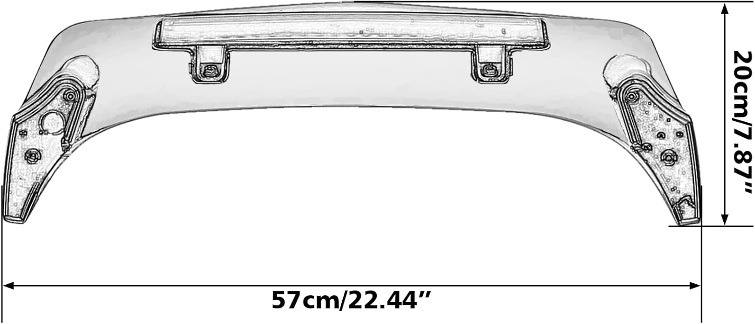 XMT-MOTO Trunk Spoiler W/LED Red Lens Light Fit for Goldwing GL1800 2001-2017 Motorcycle