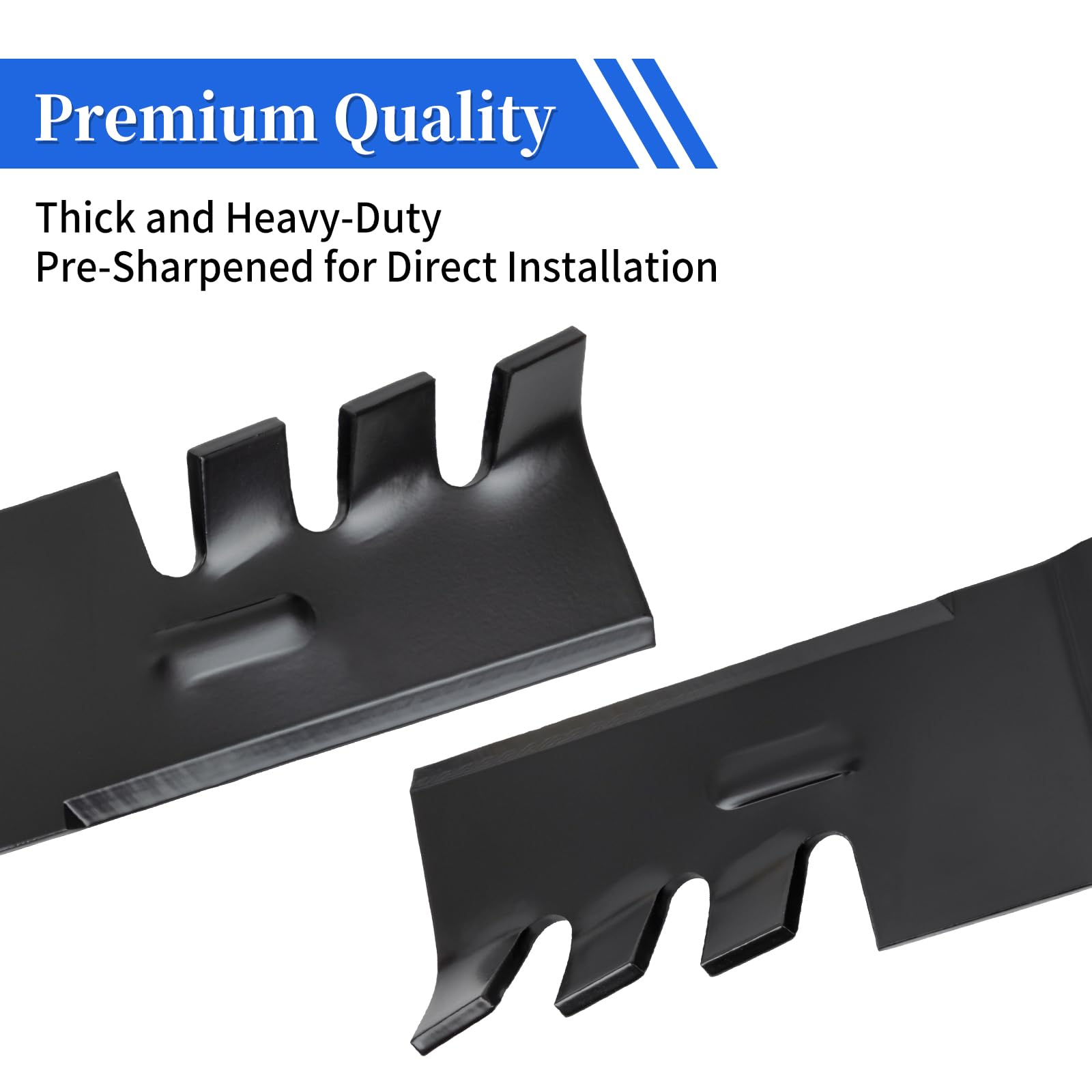 Keycci 02005017-X - Cuchilla de mantillo compatible con tractor de césped Cub Cad et GT2148 Re con Z-Force LZ48 PRO-Z de 48 pulgadas, repuesto de cuchilla dentada para 942-04417-X, paquete de 3