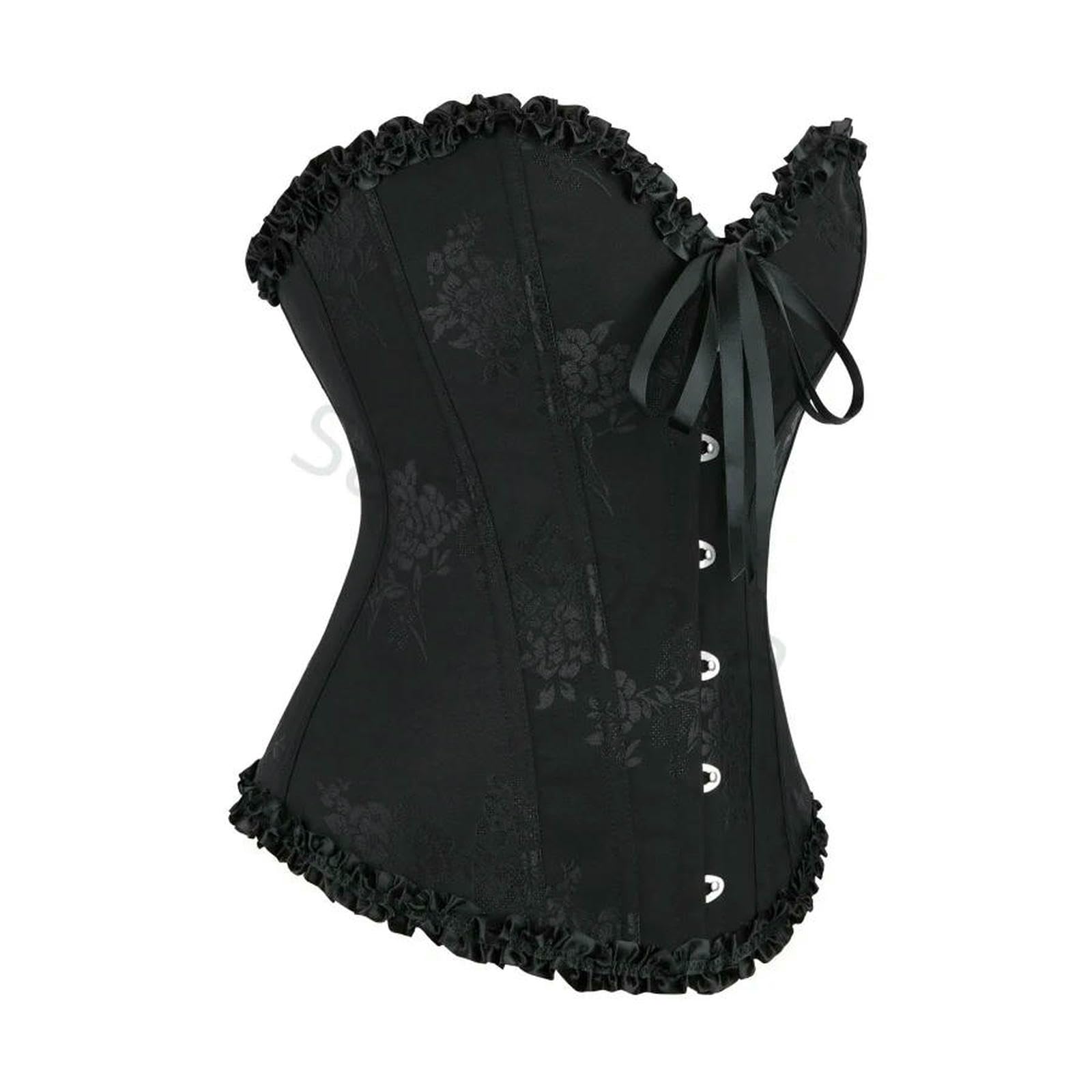 Ceinture amincissante Femme Corsetto per Donna Overbust Bustier Top Costumi Plus Size Rinascimento-318-blu Profondo-3xl