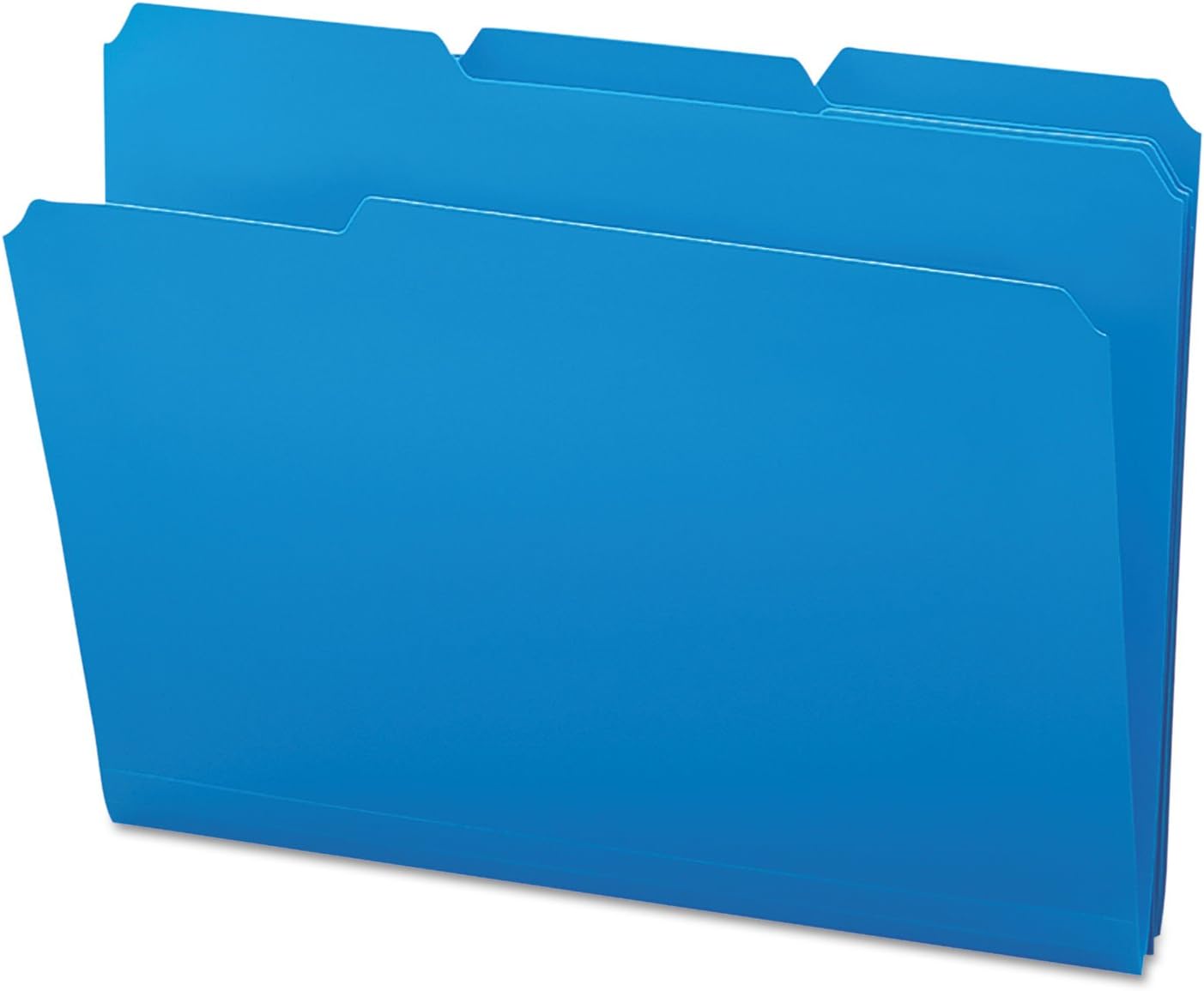 Smead Poly File Folder, 1/3-Cut Tab, Letter Size, Blue, 24 per Box (10503)