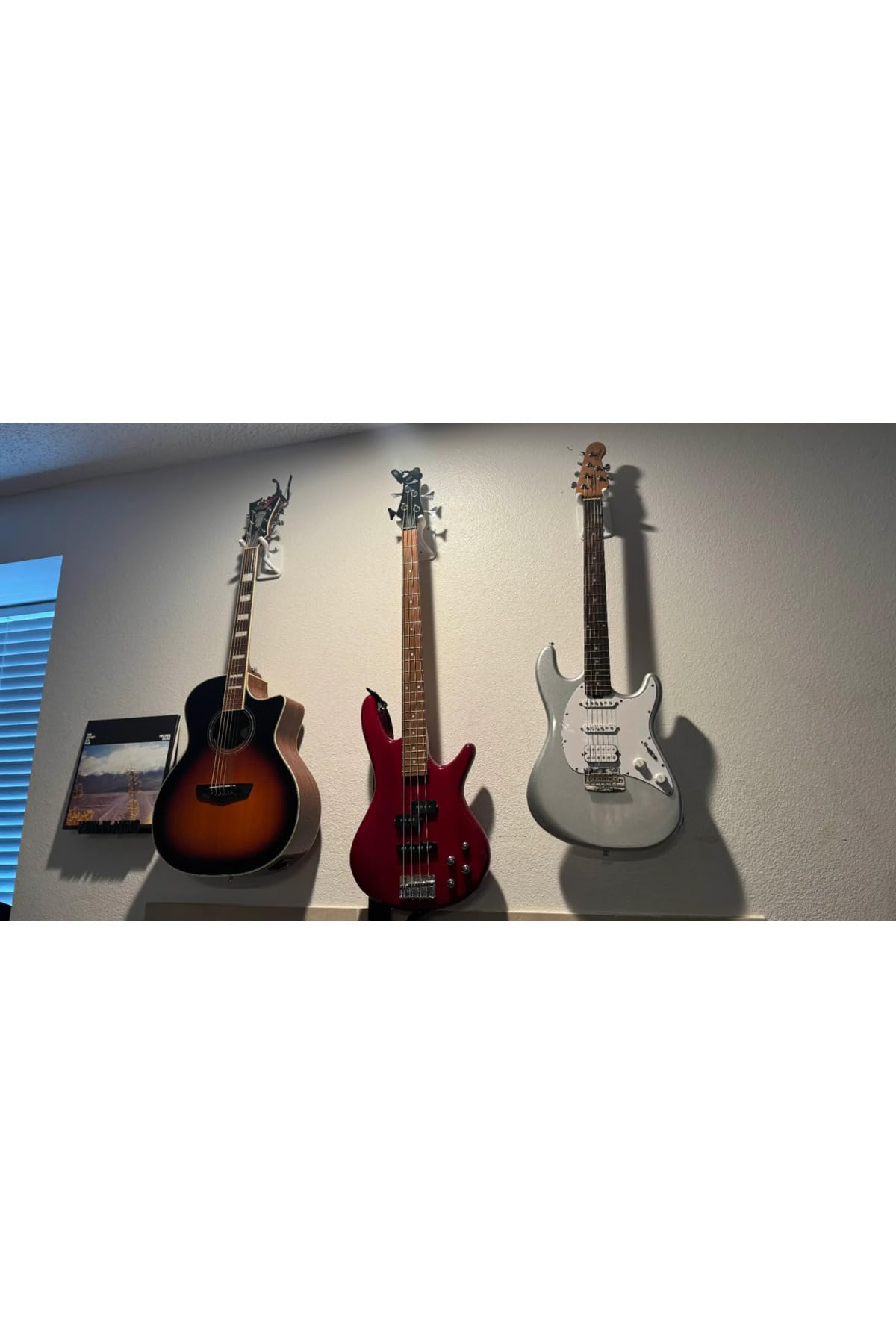Rapithwin Gitar Duvar Montaj Aparatı Gitar Tutucu (Civata Dahil) Siyah-Beyaz Seçenek