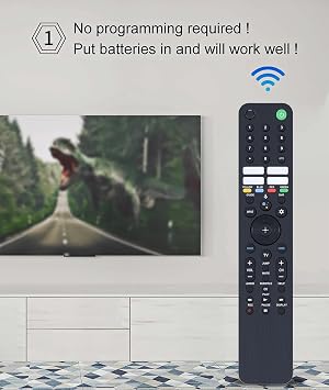 TV Remote Control Replacement: Compatible with All 2019-2024 Sony Bravia Smart TVs, Includes XR/XBR/KD Series 4K LED and OLED Google/Android TVs