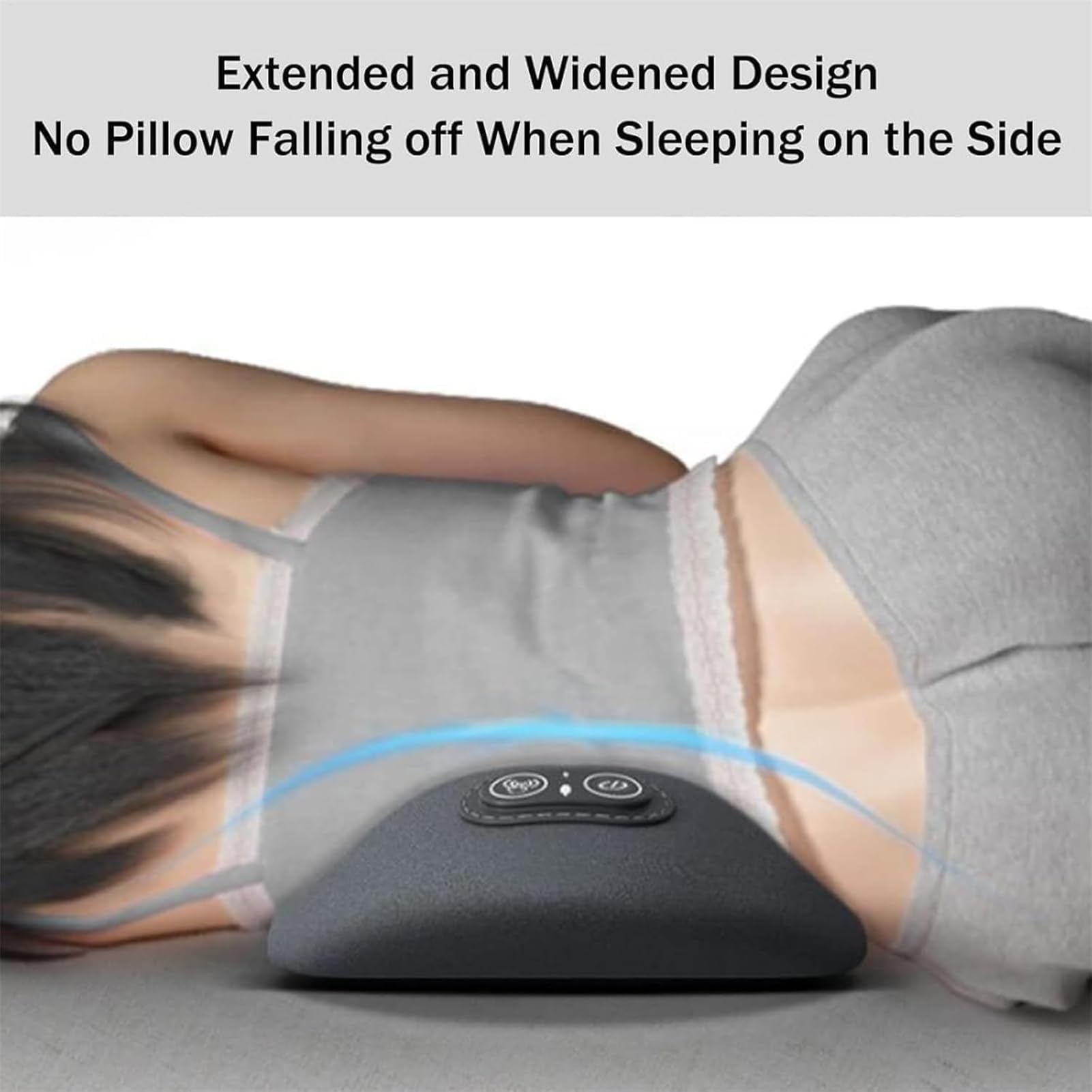 Cojín Masajeador de Espalda Almohada relajante calmante | Almohadilla Térmica Portátil para Cintura Para Coche Sofá Reclinable Viaje Hogar Oficina Dormitorio Estudio