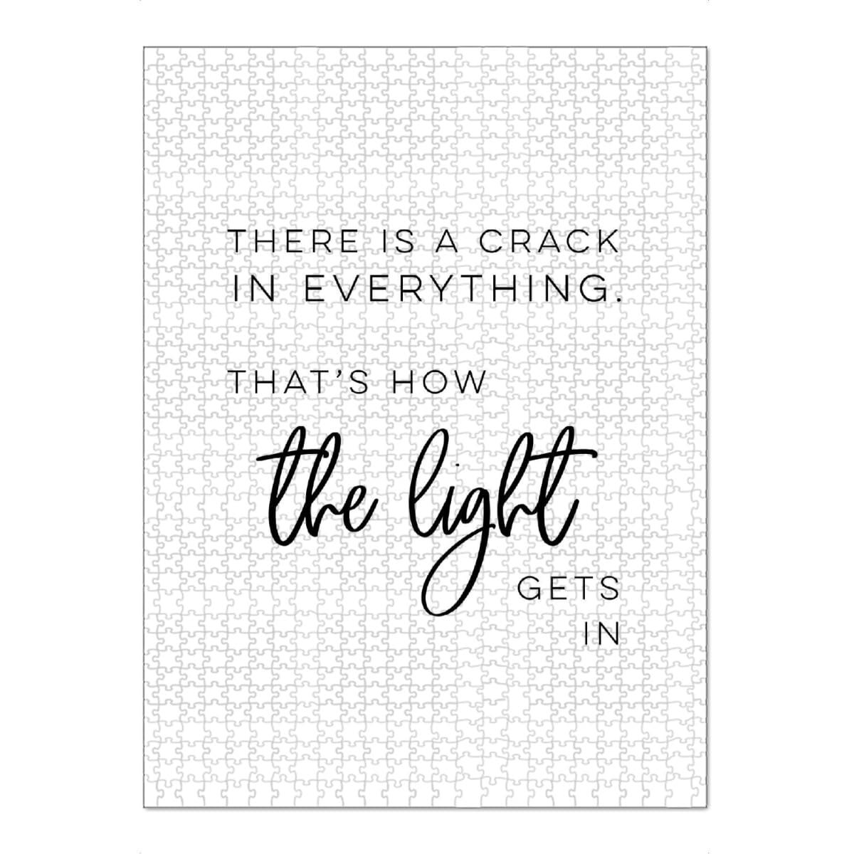 artboxONE-Puzzle XXL (1500 Teile) Typografie There is A Crack In Everything - Puzzle Crack Bright Crack