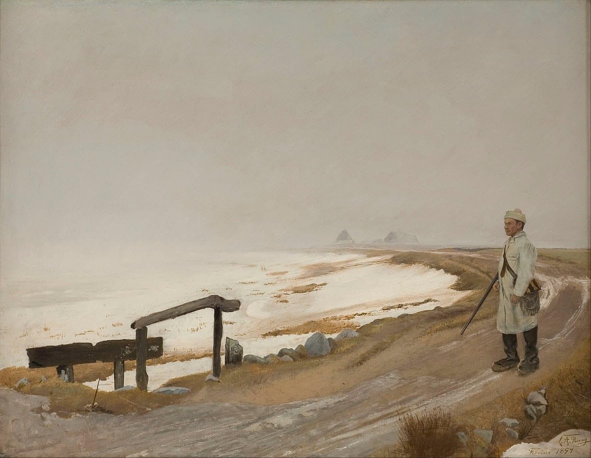 Tableau Foggy Winters Day Karrebæksminde par Laurits Andersen Bague 60x90cm