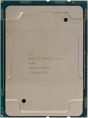 Intel Xeon Gold 6138 20 Cores 2GHz 27.5MB 10.4 GT/s 125W LGA 3647 CPU SR3B5 (Renewed)