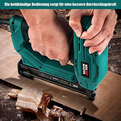 Bild 1 - Elektrotacker,NEU MASTER tacker NTC0040 für Polsterei, Textilien befestigen und Holzbearbeitung Projekte, enthält 200pcs19mm Klammern und 800pcs 15/20mm Nägel