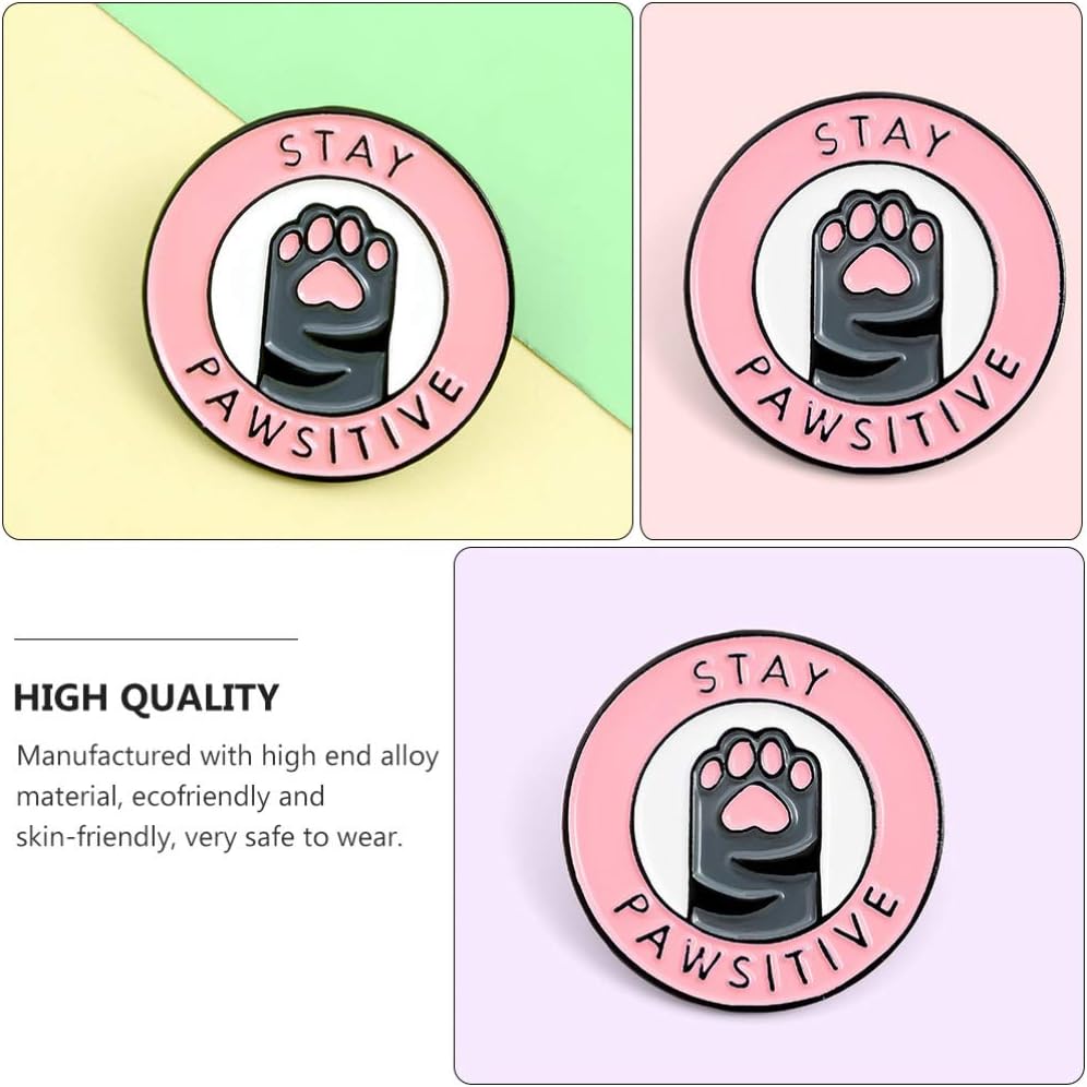 Claw Brooch Alloy Cartoon Letter Round Pin for Women Jackets Bags Festive Party Decoration