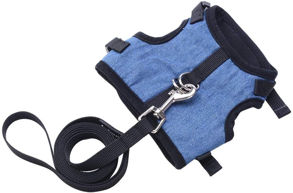 SCENEREAL Escape Proof Cat Harness and Leash - Adjustable Soft Mesh Vest Harness for Rabbits Puppy Kittens, M¡­