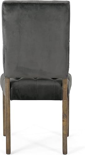 Miniatura 7 de Christopher Knight Home Carolina Velvet - Sillas de comedor, juego de 2 piezas, color carbón