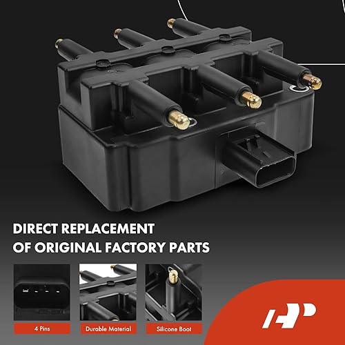 Miniatura 4 de A-Premium 1 paquete de bobina de encendido y 6 bujías de iridio compatibles con Chrysler Town & Country & Dodge Grand Caravan y Jeep Wrangler