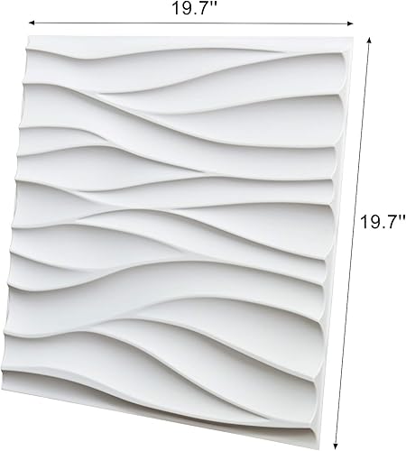 Miniatura 155 de Art3d Paneles para pared 3D para decoración de paredes de interior Rectángulo 3D Blanco,Rectángulo 3D,Negro -,Diamond,Blanco suave,white