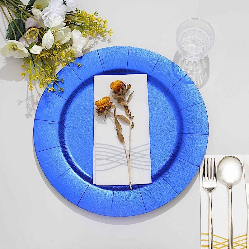 Platos desechables redondos 13 pulg azul real x10 miniatura 7