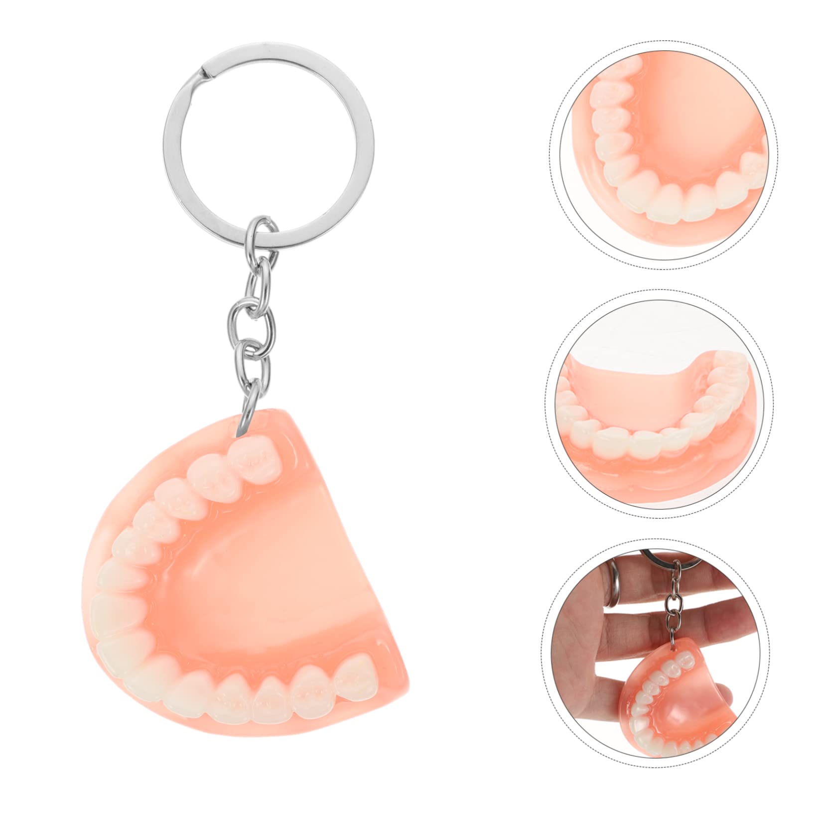 STOBOK 2 Pezzi Carino Per Pendente Resina Creativo Festa Anello Denti Regalo Protesi Telefono Pendente Portachiavi Catena Cellula Clinina Rosso Accessori Dentista Decorazione Pino Decorativo, Rotx2st