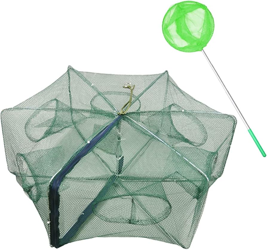 1/2 Pcs Fishing Bait Trap Foldable Crab Crayfish Fish Minnow Crawdad Shrimp Net Cast Portable