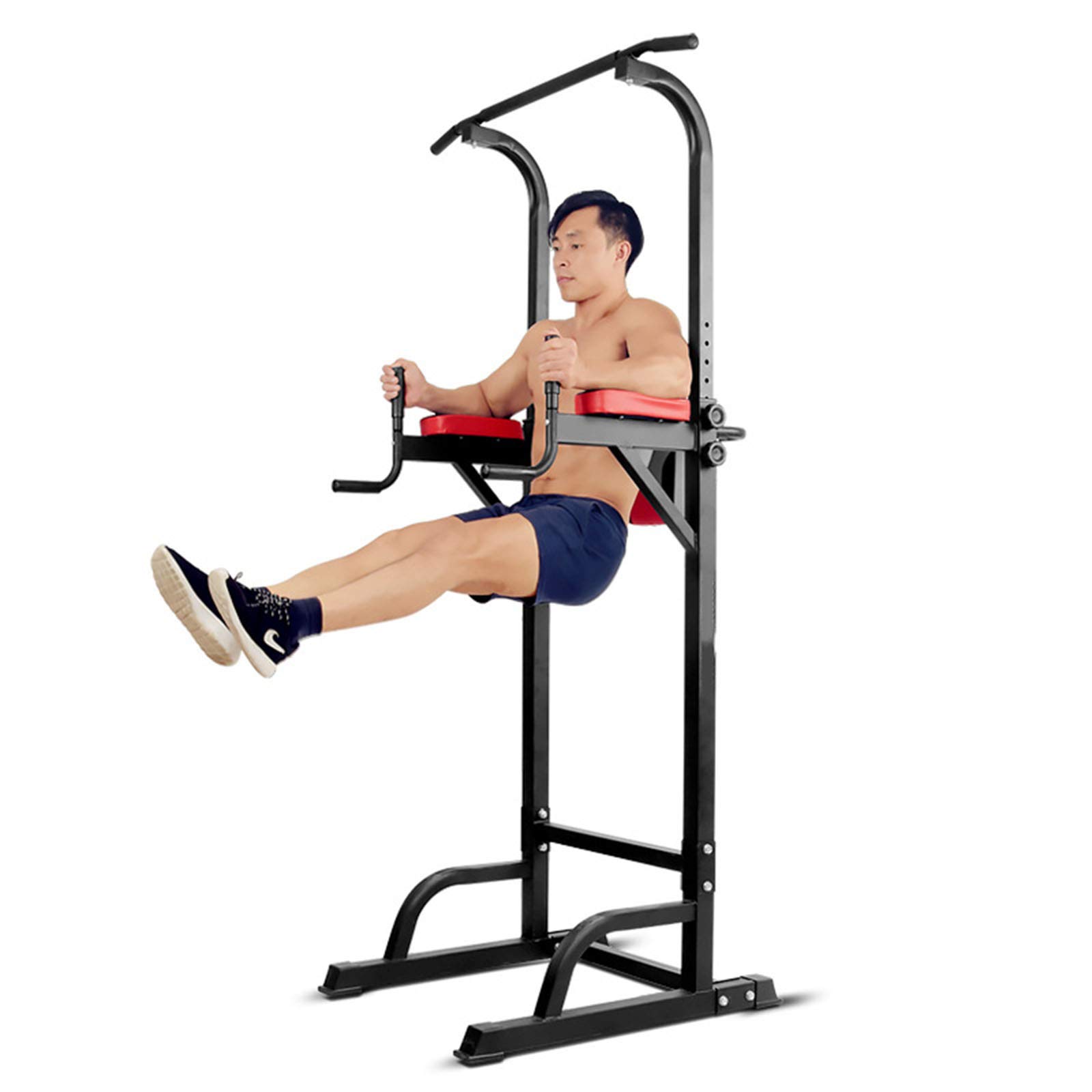 Attrezzatura per Esercizi con Torre Fitness, Stazione Multifunzione per Allenamento della Forza, trazioni e Dip, per Allenamento della Forza in Palestra a casa
