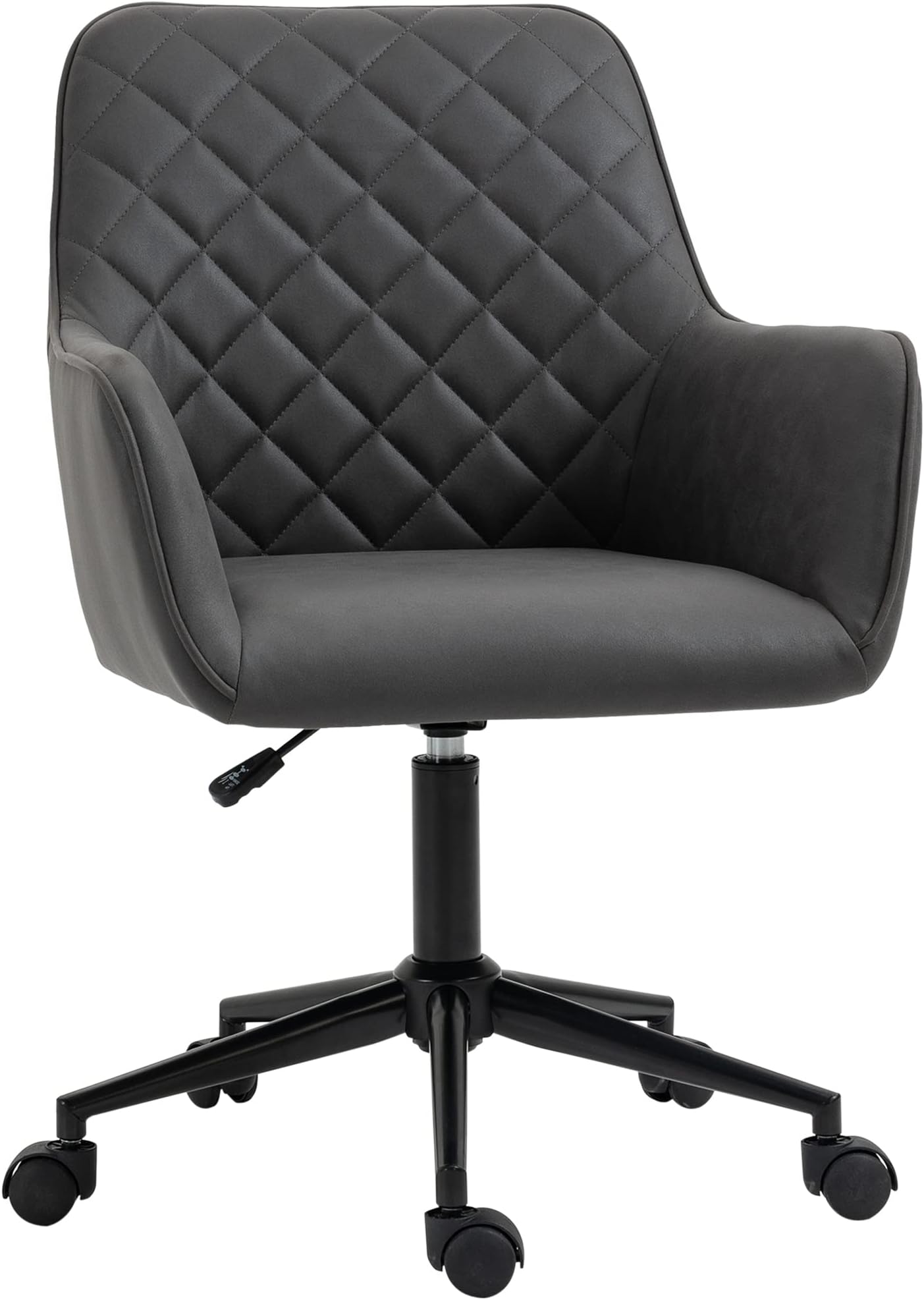 Cherry Tree Furniture Cala Vintage Grey PU Leather Desk Chair Swivel