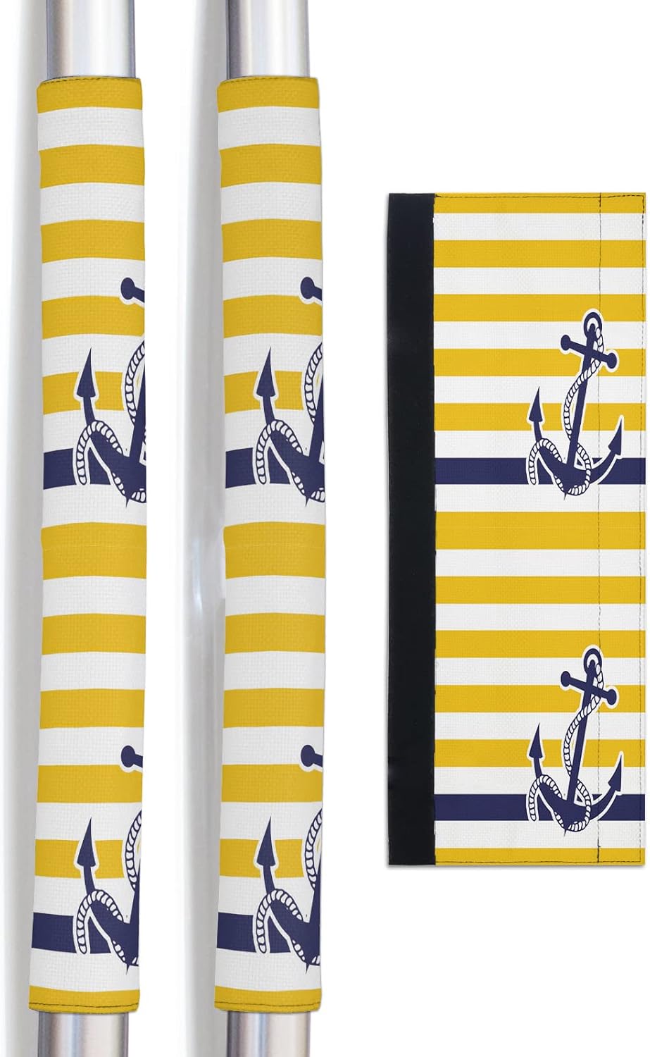 Refrigerator Door Handle Covers, Colorful Anchor Stripe