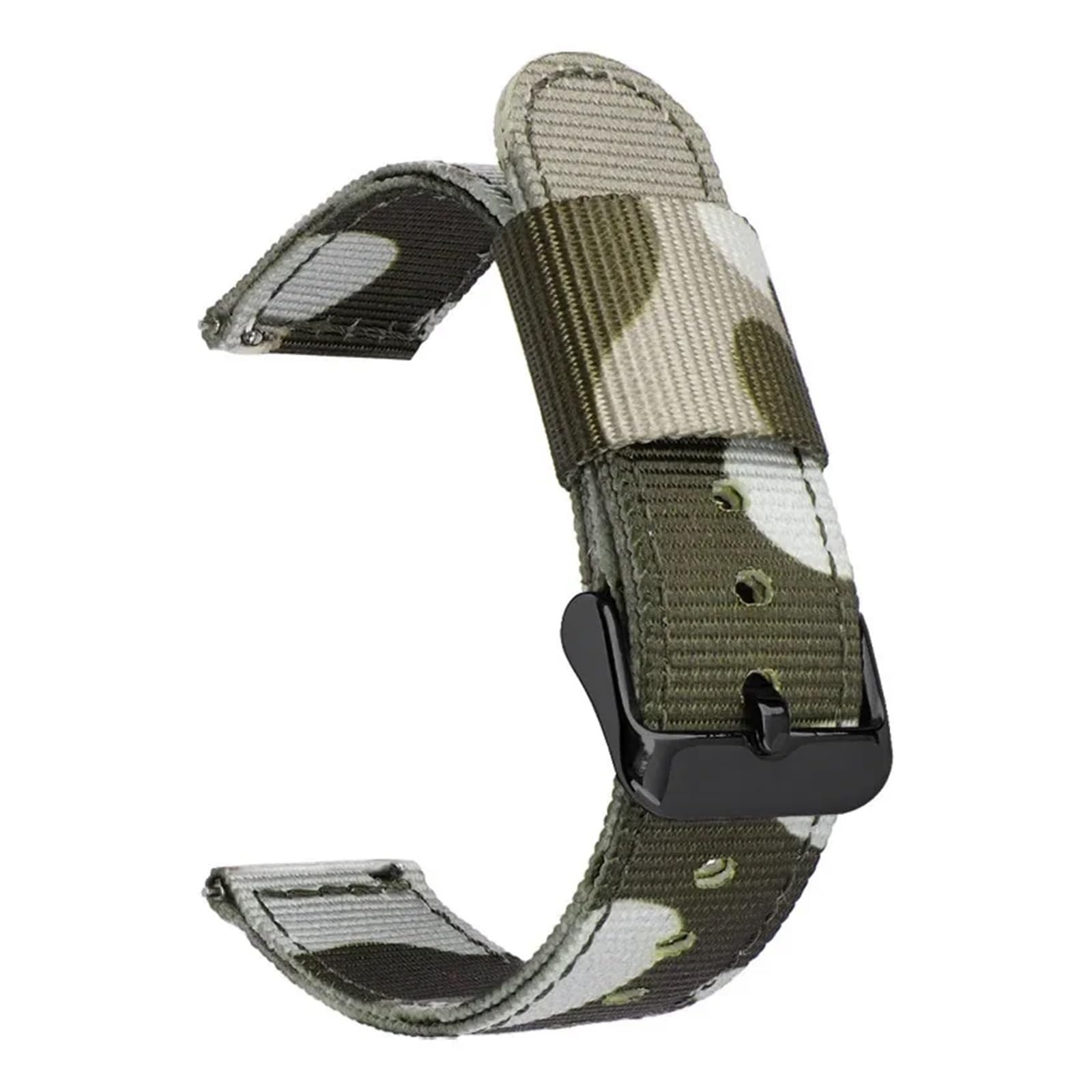 1 szt. Pasek w kamuflażu 18 mm 20 22 24 Uniwersalny pasek sportowy wodoodporny do inteligentnego zegarka(Khaki Camo02,20mm)