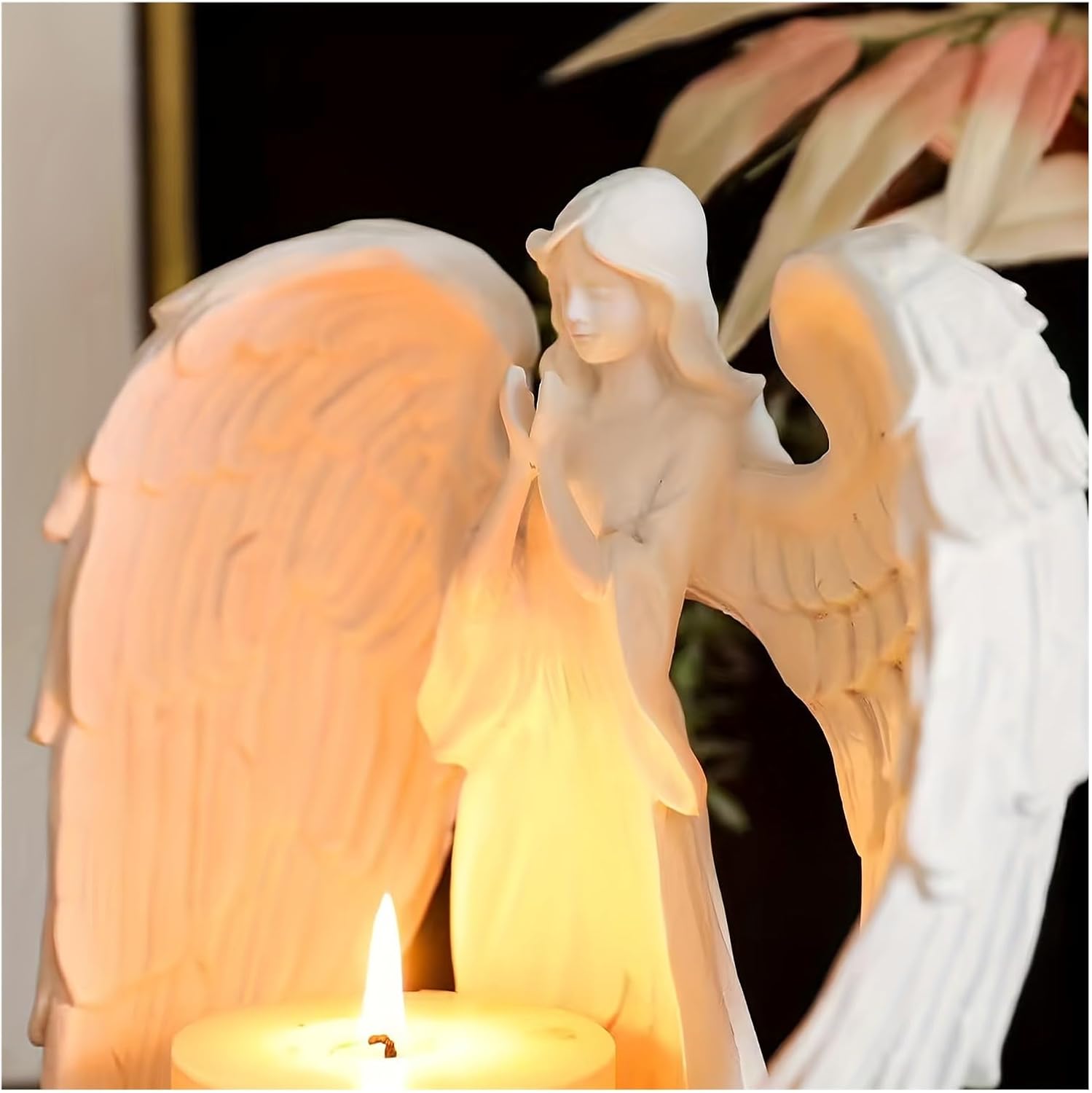 Nordic-Style Angel Figurine, European-Style Resin Statue, Little Girl Desktop Decoration, European Retro Style