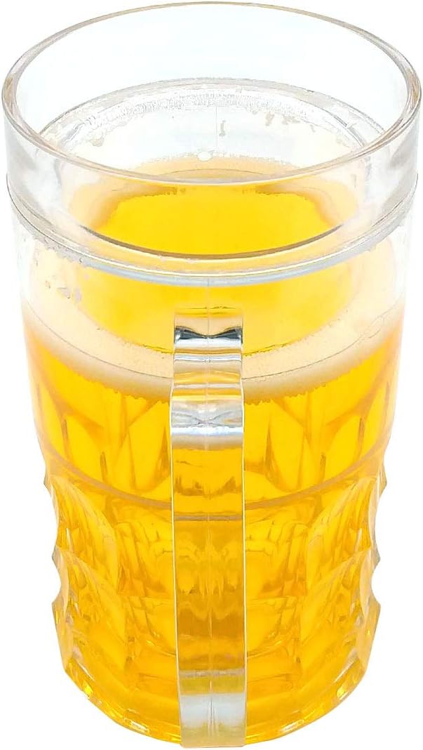GARASANI 450ml Creative Double Mezzanine Summer Town Ice Spoof Fake Beer Mug Home Decoration Accessories Funny Novelty Cup Gift