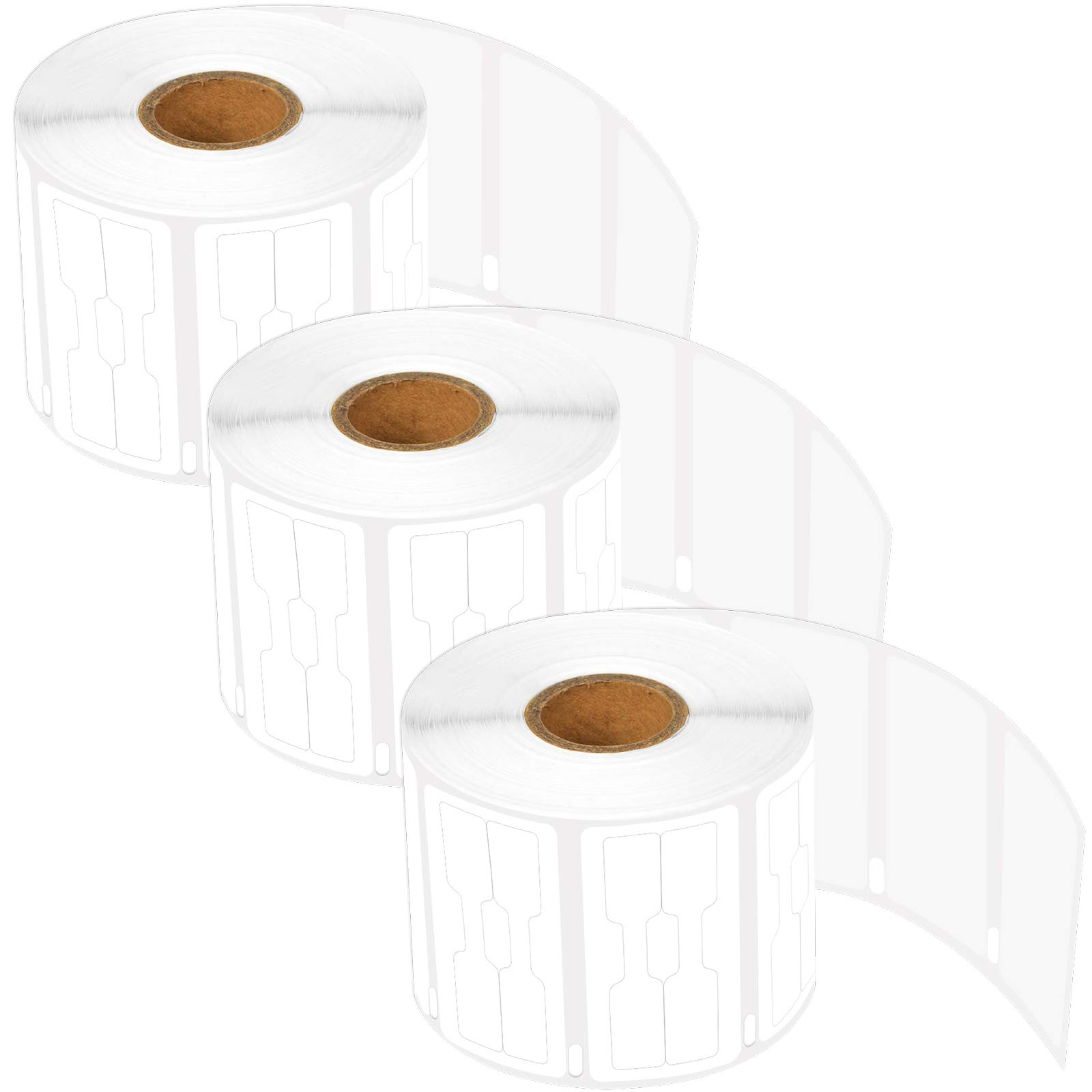 KCMYTONER 3 Rolls (1500 Labels/Roll) Compatible for DYMO 30299 3/8" x 3/4" Jewelry/Price Tag 2-up Labels Use with Dymo Labelwriter 450, 4XL and Zebra