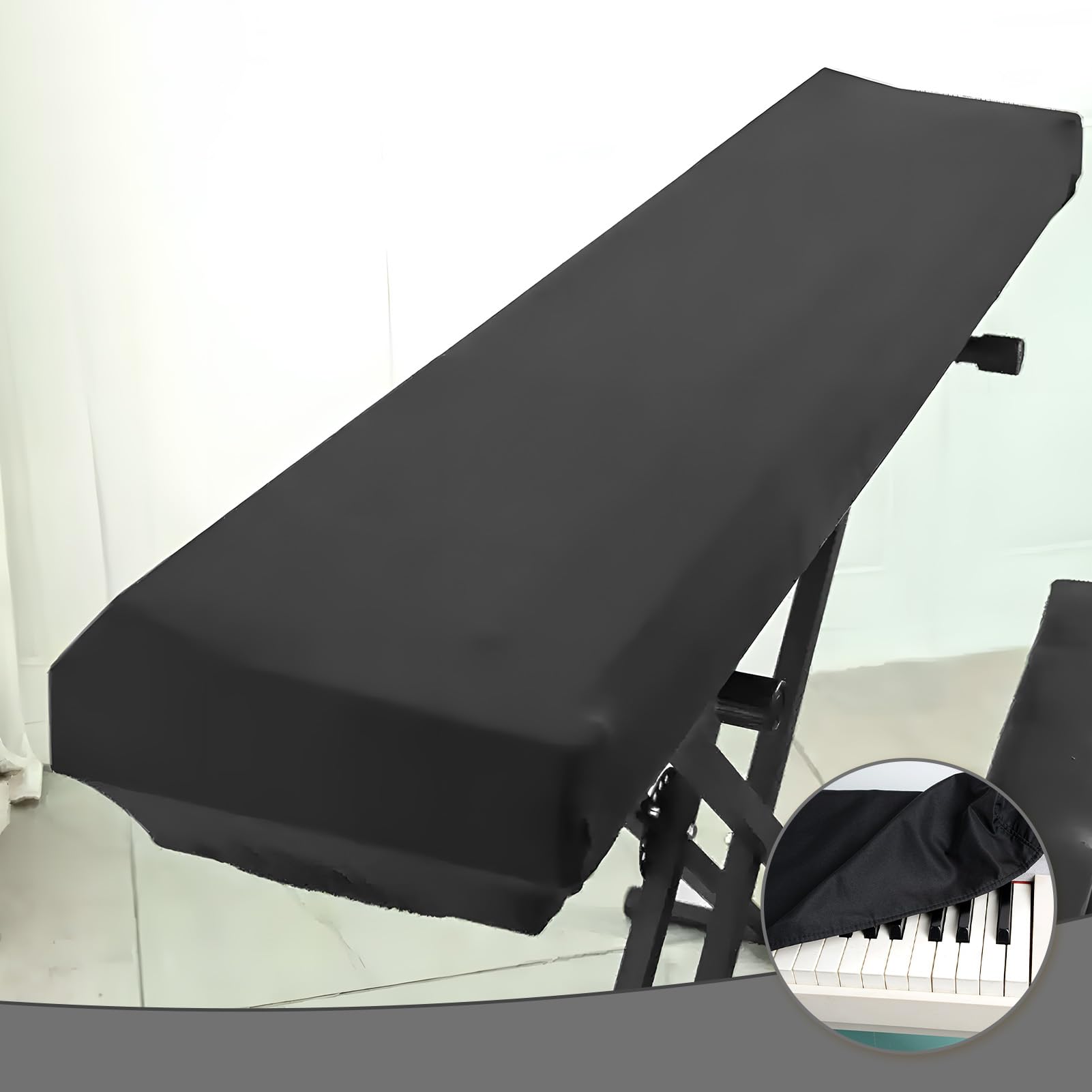 Copertura Per Tastiera Pianoforte 88 Tasti - Antipolvere, Con Coulisse, 135x30x16cm, Per Yamaha, Casio, Korg