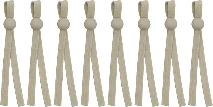 Mandala Crafts 1/4 Inch Flat Beige Adjustable Elastic Straps for Mask Making 100 Soft 1/4 in Face Mask Ear Loops Bands with Cord Locks Buckles for DIY Sewing, Ear Adjusters, String Ties