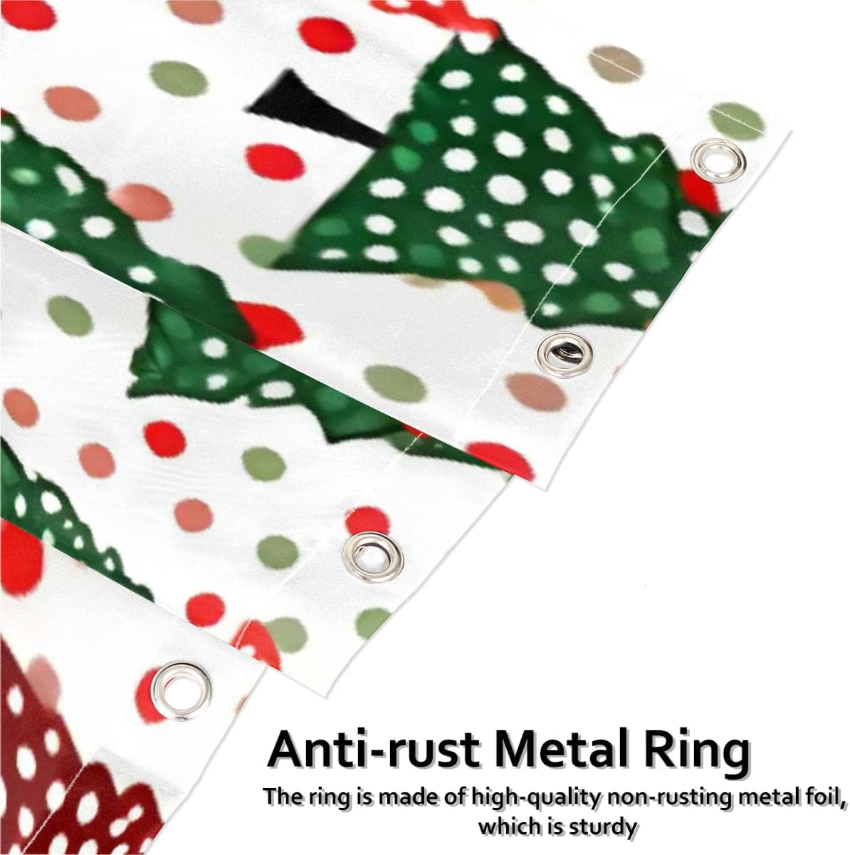 Honeybaby Cute Christmas Tree Shower Curtain Waterproof Bathroom Shower Curtains Shower Curtain with 12 Hooks 72x72 inch Shower Curtains for Bathroom