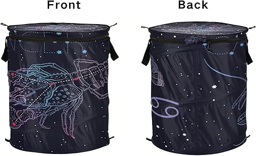 Miniatura 2 de Hamper essentials foldable storage containers baskets for kitchen Cancer Zodiac Sign Constellation,bolsas para lavanderia