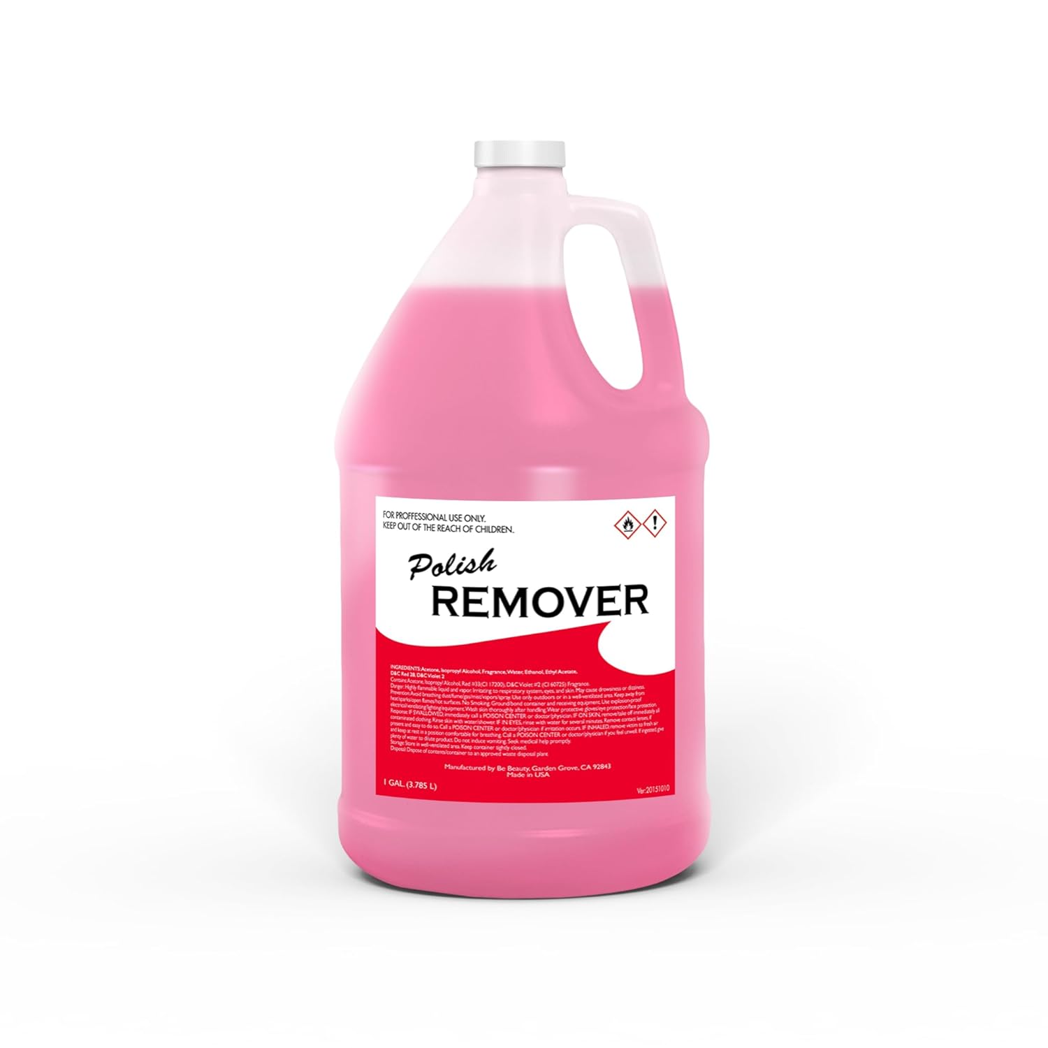 Pink Nail Polish Remover Gentle, Conditioning Formula for Smooth, Clean Nail Polish Removal by BeBeauty 1 Gallon