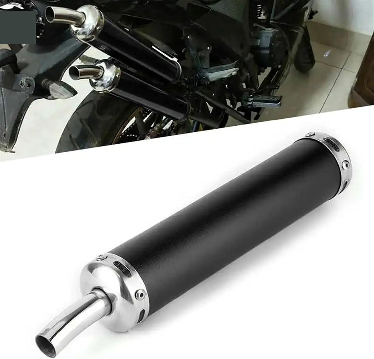 フルエキゾー 2 ストロークバイク用修正部品オートバイの排気マフラー 20 ミリメートル/0.8 インチステンレス鋼の排気管サイレン