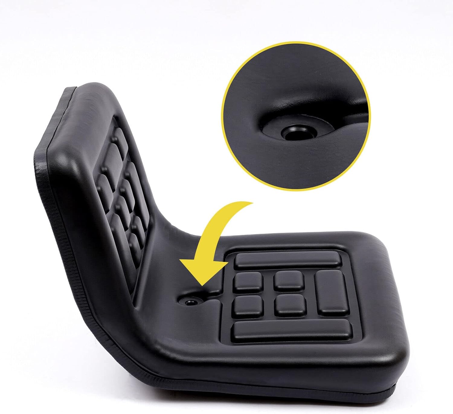 Universal Lawn Mower Seat, Tractor Seat with Adjustable Angle Back for Garden Tractor Bucket Excavator Backhoe Dozer Riding Mowers