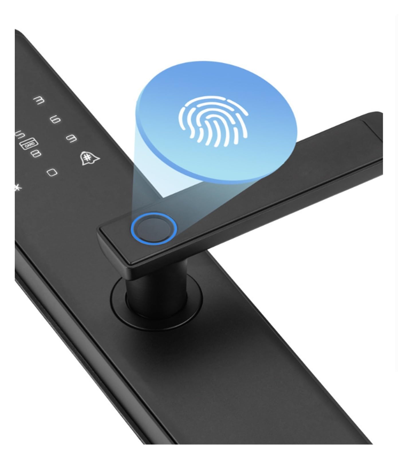 serratura smart Serratura for porta intelligente con ingresso senza chiave Serratura for porta con impronta digitale con catenaccio elettronico a maniglia for ufficio domestico interna(Grey)