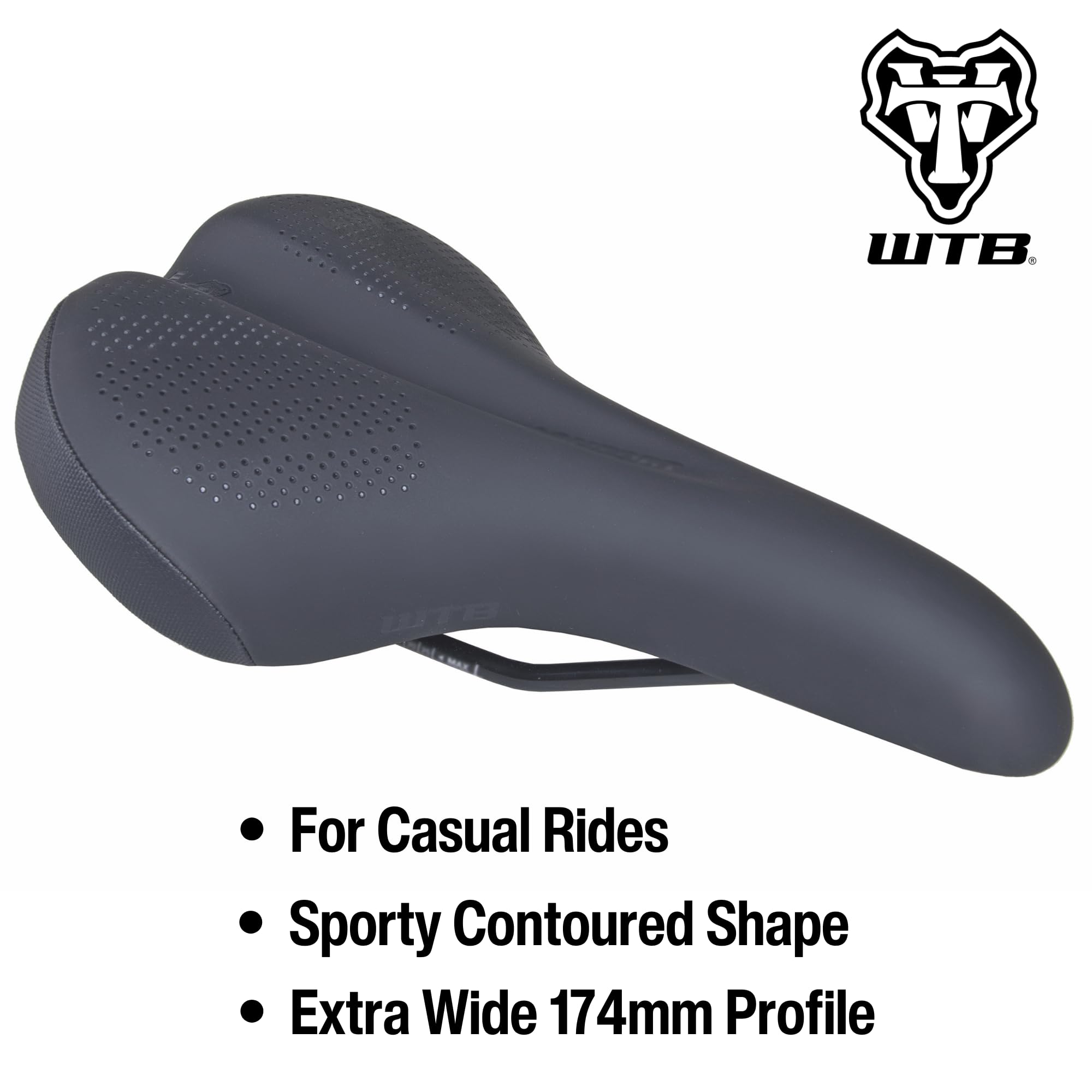 WTB Volt (ウェイト: ワイド - 150mm x 265mm 320g、レール: スチール グロスブラック色) 141［並行輸入］ Amazon | WTB コンフォートワイドスチールブラックサドル | WTB | サドル