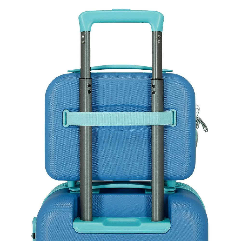 Joumma Disney Travelling with Stitch Nececer adaptowalny niebieski 29 x 21 x 15 cm twardy ABS 9,14 l 2,8 kg, niebieski, jeden rozmiar, krawat, możliwość dopasowania, NIEBIESKI, Jeden rozmiar, Nececer