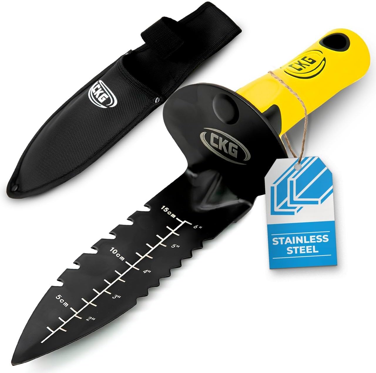 CKG Metal Detecting Shovel, Heavy Duty Double Serrated Edge Digger Metal