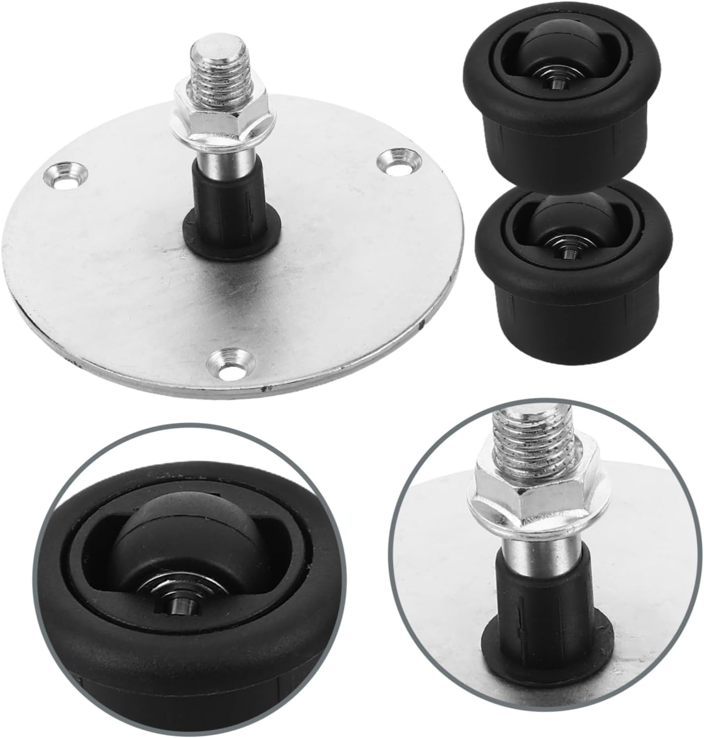 GLEAVI 2sets Rotating Shelf Hardware Component Pivot Replacement for Cabinets Quiet and Efficient Mechanism Construction Easy Installation for Shoe and Accessory Storage